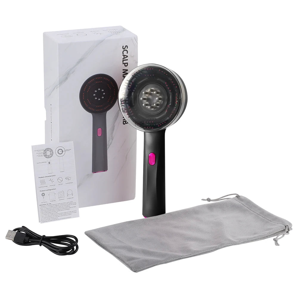 Revitalize Your Hair with the 630nm Red Light Therapy Scalp Massager and Liquid Applicator - Ultimate Hair Growth Solution
