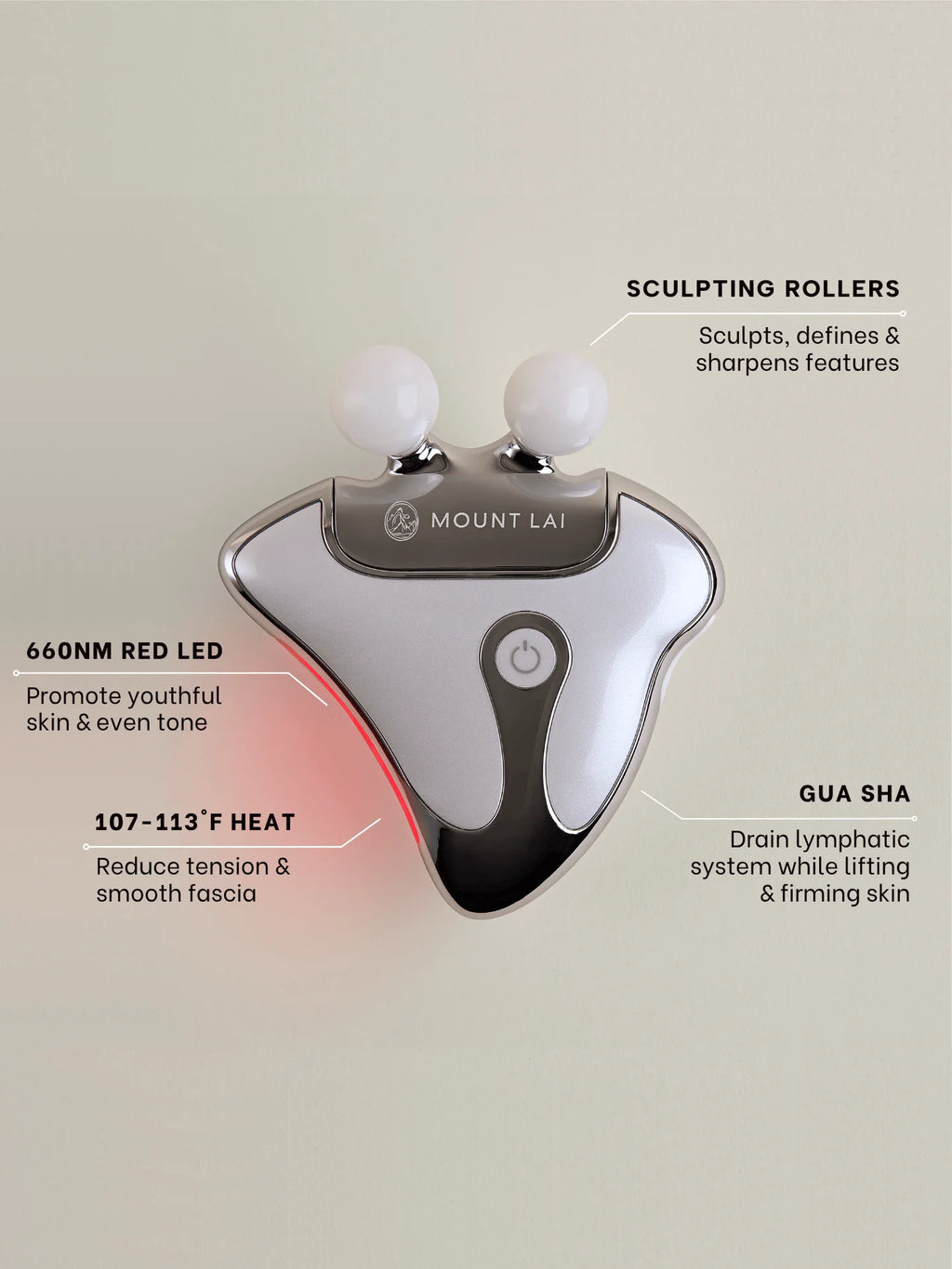 The Vitality Qi LED Gua Sha Device with Protective Pouch