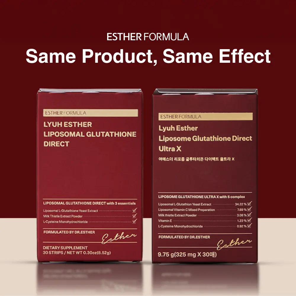 ESTHER FORMULA Liposomal Glutathione Direct (80Mg*30Strips) Glutathione Strips, Korean Beauty Supplement Made in USA for Antioxidant, Skin Tone Care, K-Beauty, Inner Beauty Healthcare Fitness Beauty Film
