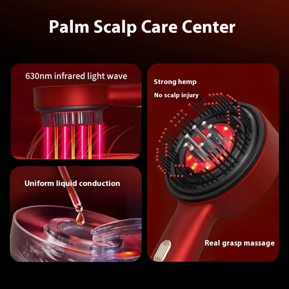 Revitalize Your Hair with the 630nm Red Light Therapy Scalp Massager and Liquid Applicator - Ultimate Hair Growth Solution