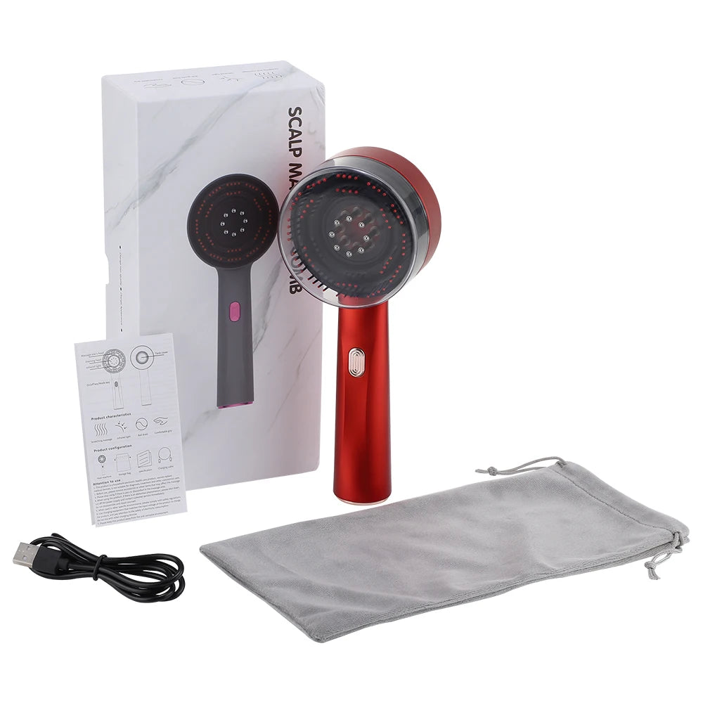 Revitalize Your Hair with the 630nm Red Light Therapy Scalp Massager and Liquid Applicator - Ultimate Hair Growth Solution