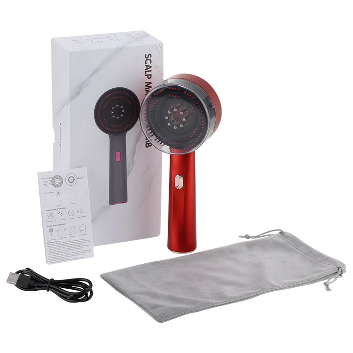 Revitalize Your Hair with the 630nm Red Light Therapy Scalp Massager and Liquid Applicator - Ultimate Hair Growth Solution