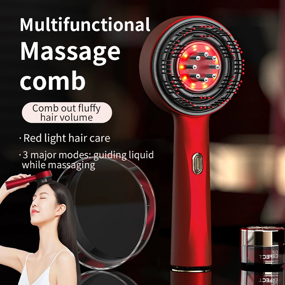 Revitalize Your Hair with the 630nm Red Light Therapy Scalp Massager and Liquid Applicator - Ultimate Hair Growth Solution